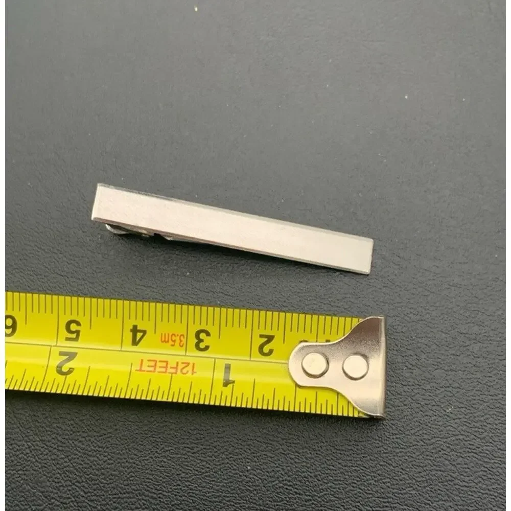 Vintage Krementz Timeless Brushed Silver‎ Tone Tie Clip Signed